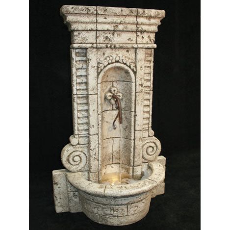 Champagne Wall Fountain in Cast Stone - Fiore Stone 205-FW