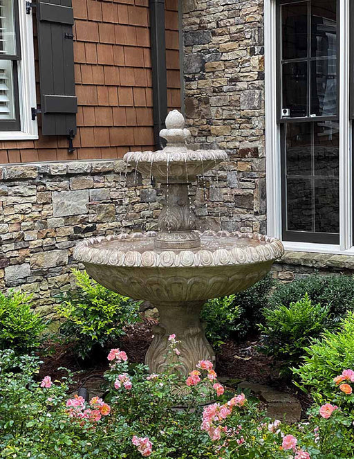 2 Tier International Fountain in Cast Stone - Fiore Stone LG153-F