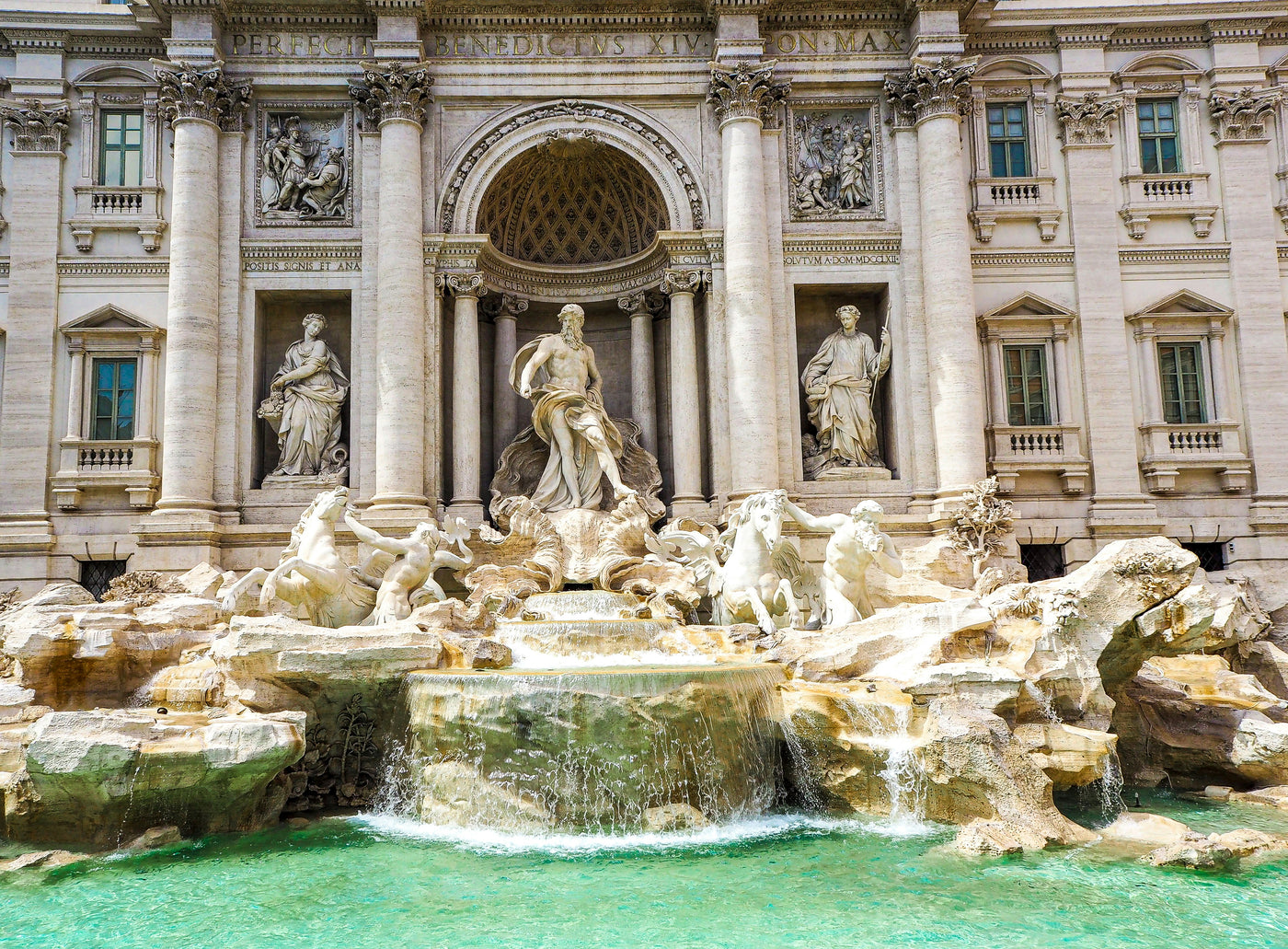 Trevi fountain in italy